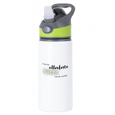 Hacebo® - voor de allerbeste nicht van de wereld waterfles met rietje groen - Nicht - de beste nicht - verjaardagscadeau - verjaardag - cadeau - cadeautje voor nicht - nicht artikelen - kado - geschenk - gift - water fles - 650ML