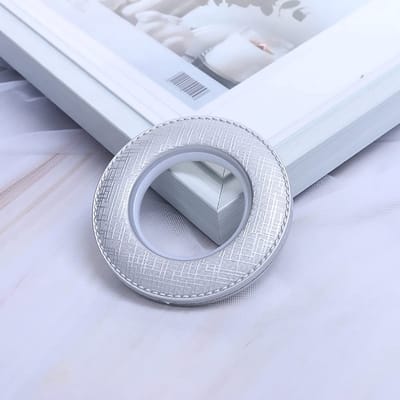 Dailygoods- Gordijnringen 25 stuks - Binnendiameter 40 mm - Geruite textuur - ABS-kunststof - Ruisarme ring - Eenvoudige installatie - Gordijnhaken