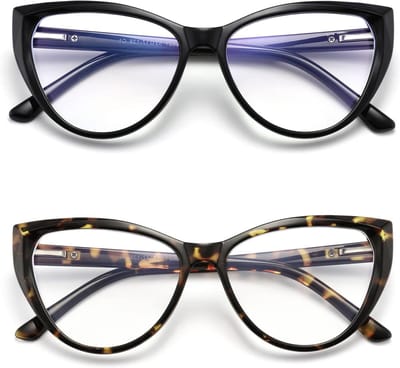 Blauw Licht Blokkerende Bril - Computer Bril Oogbescherming - Scherm Tijd Verminderen - Cat Eye TR90 Montuur - 2 stuks