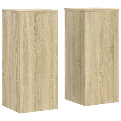 vidaXL - Plantenstandaards - 2 - st - 30x30x70 - cm - bewerkt - hout - sonoma - eiken