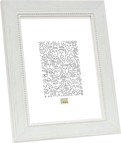 Deknudt Frames fotolijst S46KF1 - wit - parelbiesje - foto 10x15 cm