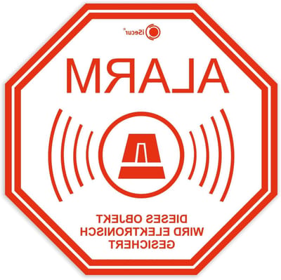 Alarm stickers - Beveiliging stickers - Huis beveiligen - Weerbestendig laminaat - 6 stuks 5x5cm - Rood