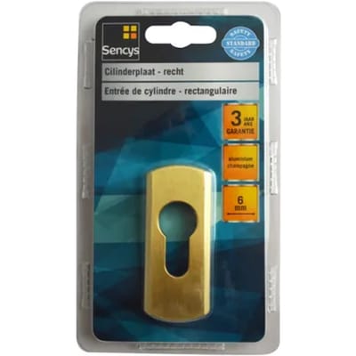 Sencys Cilinderplaat Rechthoekig Aluminium Champagne 6 Mm