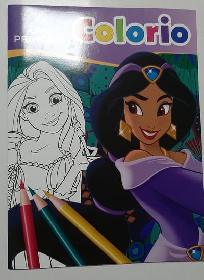 Disney Princess - Colorio kleurboek - colouring boek met kleurplaten prinsessen - Rapunzel en Jasmine