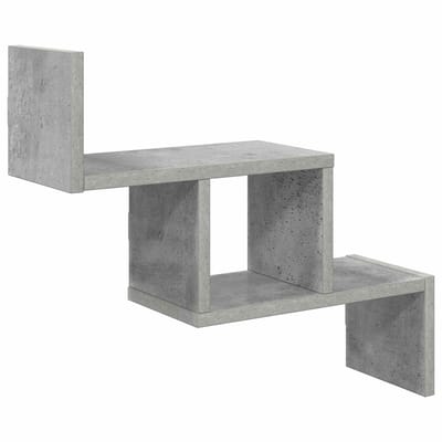 vidaXL - Wandplank - Betongrijs - 48 - x - 15 - x - 42 - cm - Bewerkt - hout