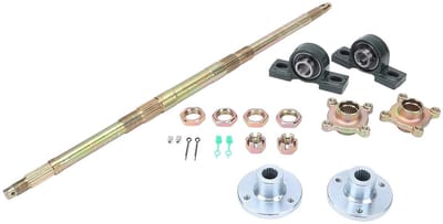 Achteras Kart ATV - Achterwielas Set - Voertuig Onderhoud - Premium Metalen Materiaal - 64 cm - Metaal