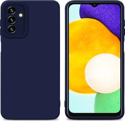 Cadorabo Hoesje geschikt voor Samsung Galaxy A13 5G in FLUID DONKER BLAUW - Beschermhoes gemaakt van flexibel TPU silicone Cover Fluid Case