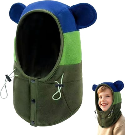 Balaclava voor Kinderen met Oren, Multifunctionele Winddichte en Warme Hoofdbedekking voor Buitenactiviteiten, Geschikt voor Jongens en Meisjes