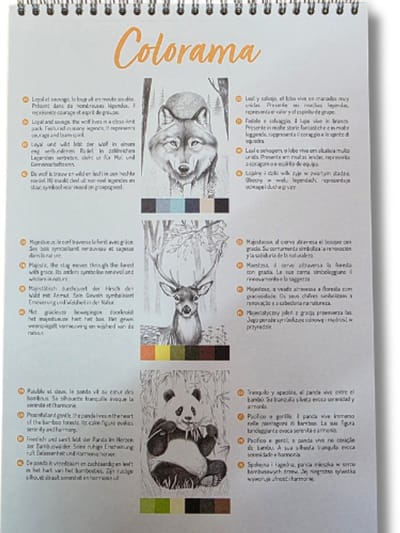 Clairefontaine Odelia – A4 kleurpad – dieren – 20 vellen
