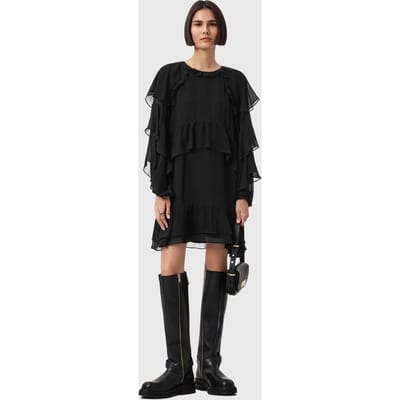 AllSaints Lissie Dress Black Taglia: 4 | Maxi abiti Outlet | Donna | Nero