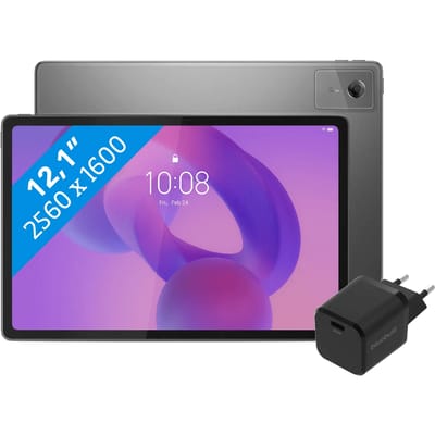 Lenovo Idea Tab Plus 12,1 inch 256GB Wifi Grijs met Stylus + BlueBuilt Oplader