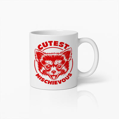 Cutest Mischievous Mok 330ml – Grappige Dieren Koffiebeker met Rode Vos Ontwerp – Perfect Cadeau voor Dierenvrienden, Vrienden & Natuurliefhebbers