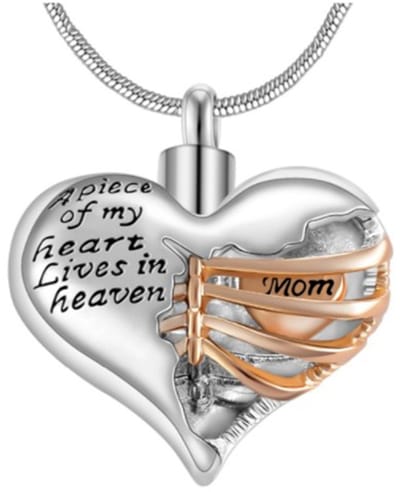 Luxe ashanger moeder - Donley As Ketting Moeder - Zilveren Gedenkketting met Urn - Crematie Ketting voor Mama - Memorial Herdenkingssieraad - Ketting voor As