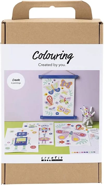 Creativ Company Craft Kit Colouring Butterfly and Robot