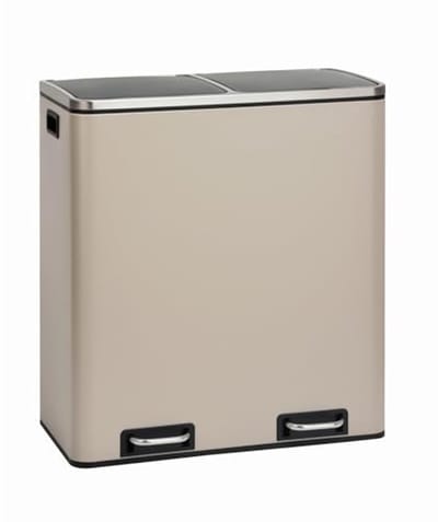 Design Pedaalemmer 60 Liter met Afvalscheiding en Dempend Deksel