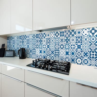 Zelfklevende tegelmuurstickers voor keuken en badkamer - 24 tegelstickers - 24 stickers 10x10cm