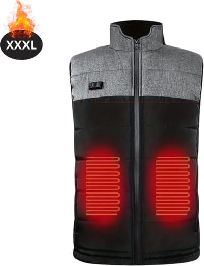 Livano Verwarmde Bodywarmer - Elektrische Bodywarmer - Heated Vest - Jas - Kleding - Oplaadbaar - Heren - Maat XXXL