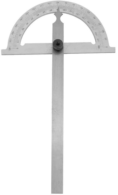 Rotary Hoekmeter van Carbonstaal, Precisie Hoekfinder en Meetliniaal 80 * 120mm voor Nauwkeurige Metingen