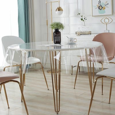 Transparante Doorbuigende PVC Ronde Tafelmat Plastic Dunne Zachte Glas Tafelkleed Waterdichte Tafelbescherming Tafelkleed Op Maat Gemaakt 150x240cm
