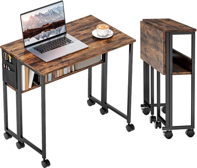 HOMCOM Schrijftafel - MDF - 80x50x75cm - Rustiek Bruin