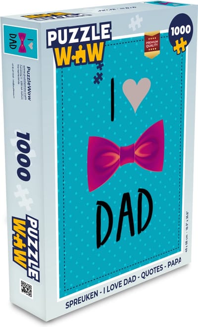 Puzzel Spreuken - I love dad - Quotes - Papa - Legpuzzel - Puzzel 1000 stukjes volwassenen - Vaderdag cadeautje - Cadeau voor vader en papa