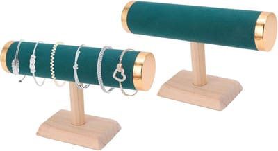Armband Display Stand - Sieraden Houder - Sieraden Organiseren - Zachte Kunstlederen Afwerking - 23 cm - Groen