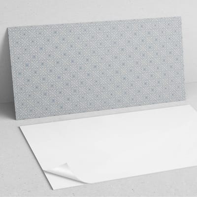 Coloray Wandpanelen Zelfklevend - Geometrisch patroon met rhomben PVC Wandpaneel - 100 cm x 50 cm - Blauw Wandbekleding Zelfklevend - 1 stuk - Mozaïeken Wandpanelen Zelfklevend - Keuken Wandpanelen - Wandpanelen Badkamer