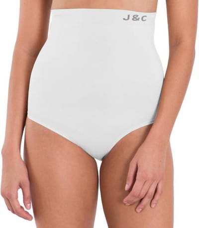 J&C hoge corrigerende slip dames - W736 - Betaalbare shapewear - Buik corrigerend - Wit / S/M