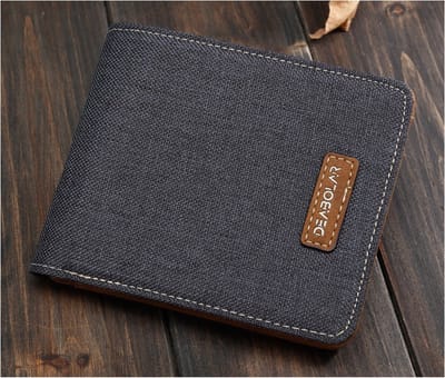 Portemonnee - Portefeuille - Billfold - 11.5 x 9.8 x 1 cm -Zwart