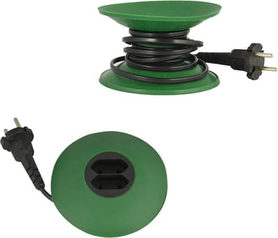 Design Verlengsnoer - Haspeltje - CableDisk - Donker groen - Ø 12 cm - ALLEEN VOOR PLATTE STEKKERS