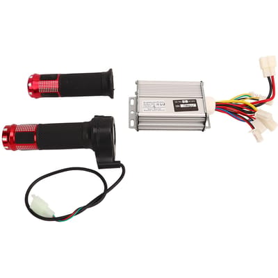 Contrôleur de Vitesse Moteur CC 36V 1000W Alliage d'Aluminium Poignée Tournante Accélérateur Universelle pour Vélo Électrique Tricycle Moto black