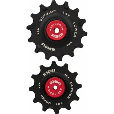 Fiets derailleurpoelie set + 1x14 keramische hybride lagers Elvedes Sram Red/Force 1x12