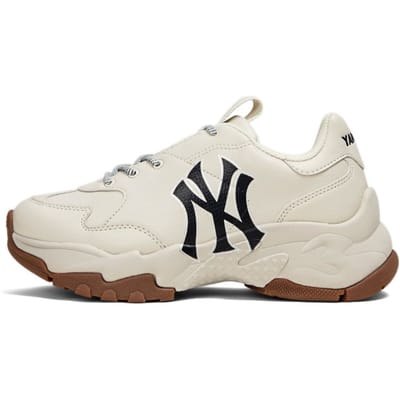 MLB Big Ball Chunky 3D à l'œil nu Décontracté Polyvalent Quotidien Augmentant la taille Basse Dad Shoes Baskets Unisexe Standard-Blanc cassé 3ASHBNA3N-50CRS 37.5 beige