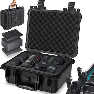 KESSER® Camera Koffer Cameratas Draagtas Beschermtas schuimrubber plukschuim - M