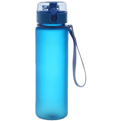Bouteille d'eau givrée, étanche, tasse d'eau de sport de voyage en plein air 600ml bleu