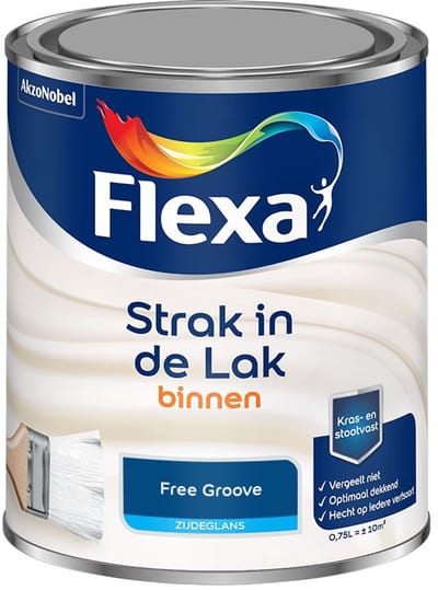 Flexa - Strak In De Lak Binnenlak Zijdeglans - Free Groove - Mengverf - 750 Ml