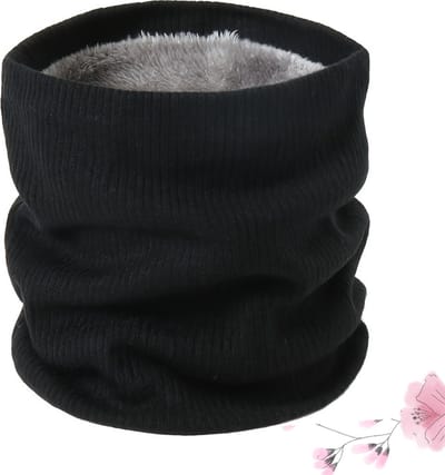 Nivard Nekwarmer - Heren - Dames - Fleece - Motor - Bandana - Masker - Colsjaal - Winter - Sjaal - Gewatteerd - Warm - Zwart