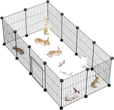 ApexArte® Konijnenhok voor Buiten - Konijnenren - Konijnenkooi voor Binnen