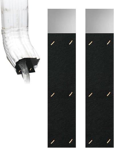 Dakgoot Geluiddemper - Waterafvoer Demper - Geluidsreductie Tuin - Zachte Katoenlaag - 2 Stuks 31 cm - Metaal