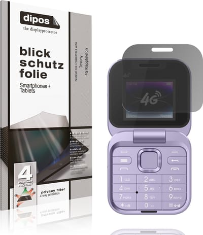 dipos – Matte Privacy Screenprotector geschikt voor Tosuny 4G Klapptelefon | Anti-Spy Beschermfolie