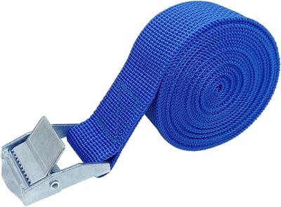 Spanbanden set - Vastzetriemen gesp - Vracht vervoeren - Sterk ratelmechanisme - 2 meter - Blauw