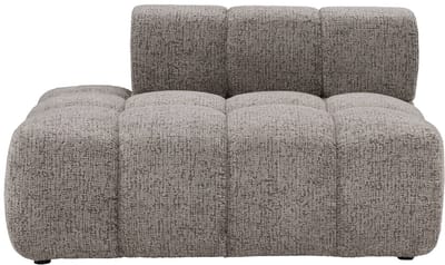Vente-unique Chaise longue zonder slaapgedeelte links in gemêleerde stof - Taupe FACIVIL