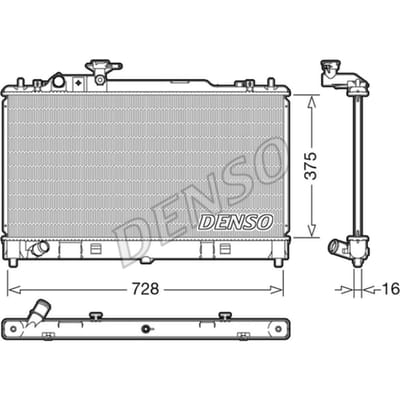 Radiator, motorkoeling DENSO DRM44033