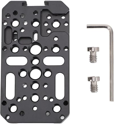Multifunctionele Camera Cheese Plate met 1/4 en 3/8 Draad, Koudschuhbevestiging voor DSLR Rig en Accessoires