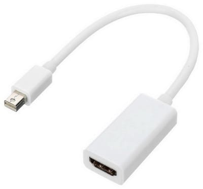 Mini Display Port naar HDMI Adapter - 1080p - Geschikt voor laptops uit 2011, 2012, 2013, 2014 en 2015 Macbook - Geschikt voor Mac,Microsoft - Thunderbolt-poort naar HDMI vrouwelijke adapterkabel met audio-video - wit