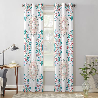 Slaapkamer Keukengordijn Bohemien Mandala Bloem Raamgordijnen Gordijnen voor Woonkamer Decoratieve Artikelen 135W x 60H(cm) x1