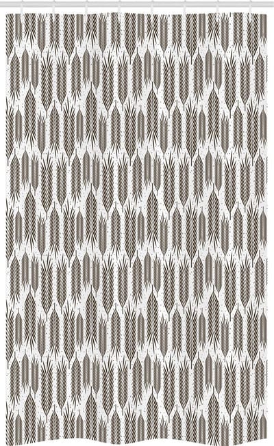ABAKUHAUS Douchegordijn – Palmenbladontwerp – 120 x 180 cm – Bruin-Wit