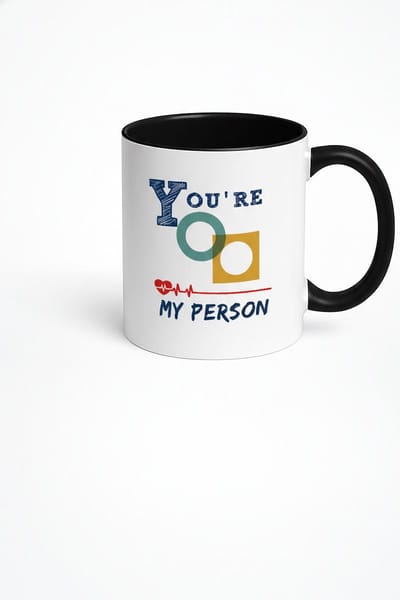 Grey's Anatomy "You're My Person" Mok | ECG Hartslag Design | Cadeau Vriendschap Liefde