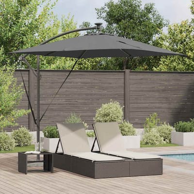 vidaXL - Parasol - Antraciet - 249 - x - 249 - x - 250 - cm - Polyester - en - Aluminium