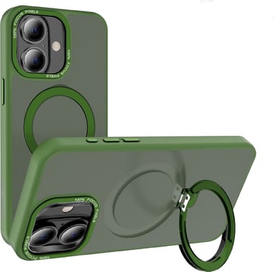 Cityhoesje - Ring BackCover - iPhone 16 - Wireless Charging - Groen